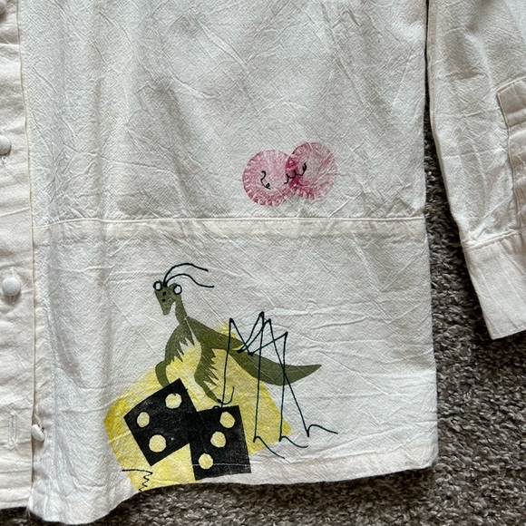Painted 100% cotton shirt. - Picture 3 of 9